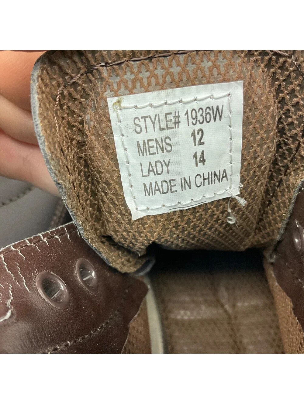 Unbranded Men's 6” Casual Work Boots SN1936W Brown-Leather Size 12M